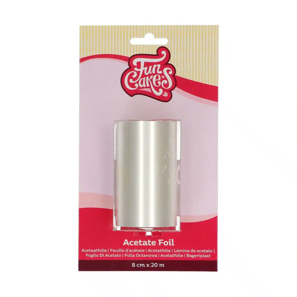 Funcakes acetaatfolie 8 cm x 20 m bij cake, bake & love 5 Funcakes acetaatfolie 8 cm x 20 m