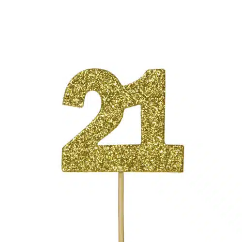 Anniversary house cupcake topper glitter 21 pk/12