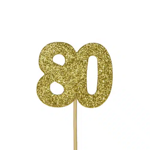 Anniversary house cupcake topper glitter 80 pk/12