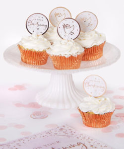 Anniversary house cupcake topper communie rose goud pk/12 bij cake, bake & love 11