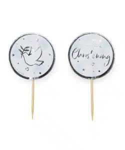 Anniversary House Cupcake Topper Communie zilver pk/12