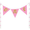 Anniversary house cake topper bunting one pink bij cake, bake & love 3