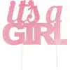 Anniversary house cake topper glitter it's a girl pink bij cake, bake & love 1