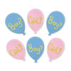 Anniversary house gender reveal balloons sugarcraft toppers pk/6 bij cake, bake & love 1