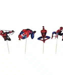 Spiderman cupcake prikkers 24 stuks