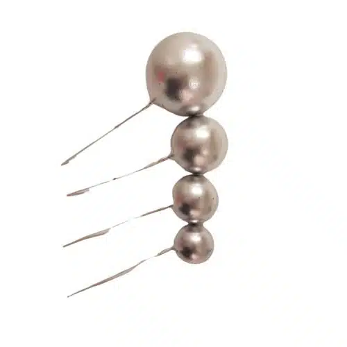 Cake bubbles silver set 4