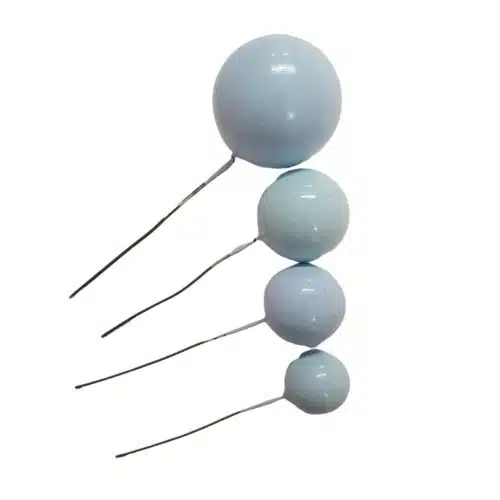 Cake bubbles light blue set 4