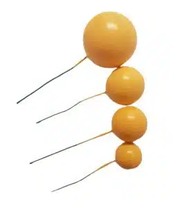 Cake bubbles pastel yellow set 4