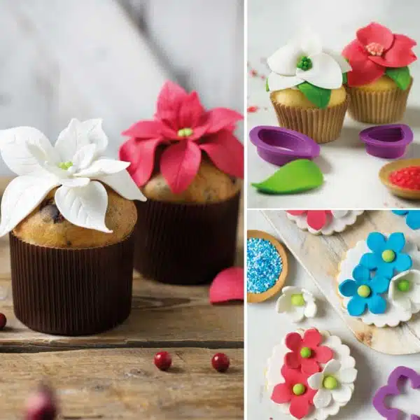 Decora winter flowers cutter set 9 bij cake, bake & love 6 Decora winter flowers cutter set 9 - afbeelding 2