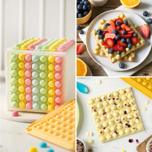 Decora siliconen pop-it mold square bij cake, bake & love 6