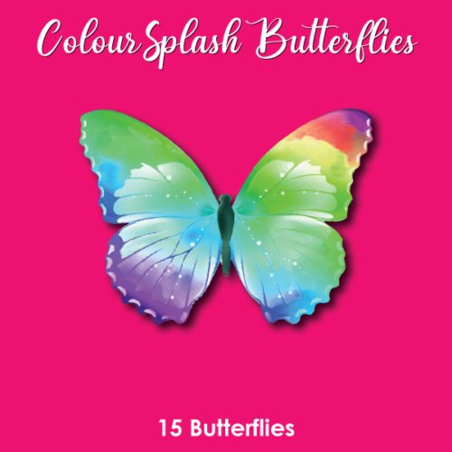 Crystal candy edible butterflies - colour splash bij cake, bake & love 5