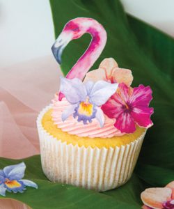 Crystal candy edible decorations - flamingos and flowers bij cake, bake & love 10