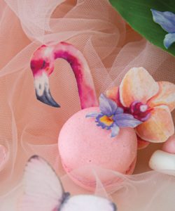 Crystal candy edible decorations - flamingos and flowers bij cake, bake & love 14