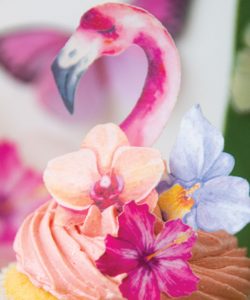 Crystal candy edible decorations - flamingos and flowers bij cake, bake & love 16