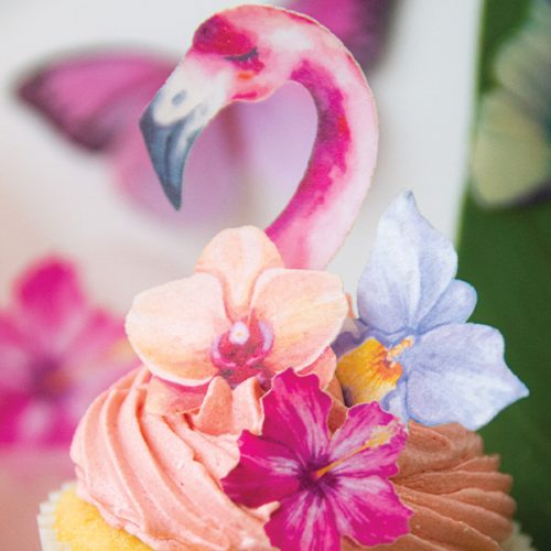 Crystal candy edible decorations - flamingos and flowers bij cake, bake & love 9