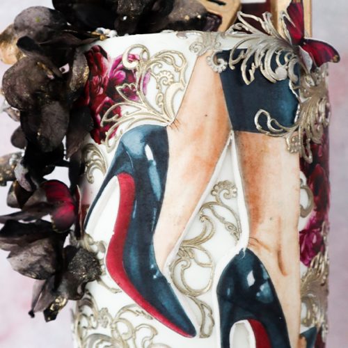 Crystal candy edible decorations - business fashion heels kit bij cake, bake & love 8