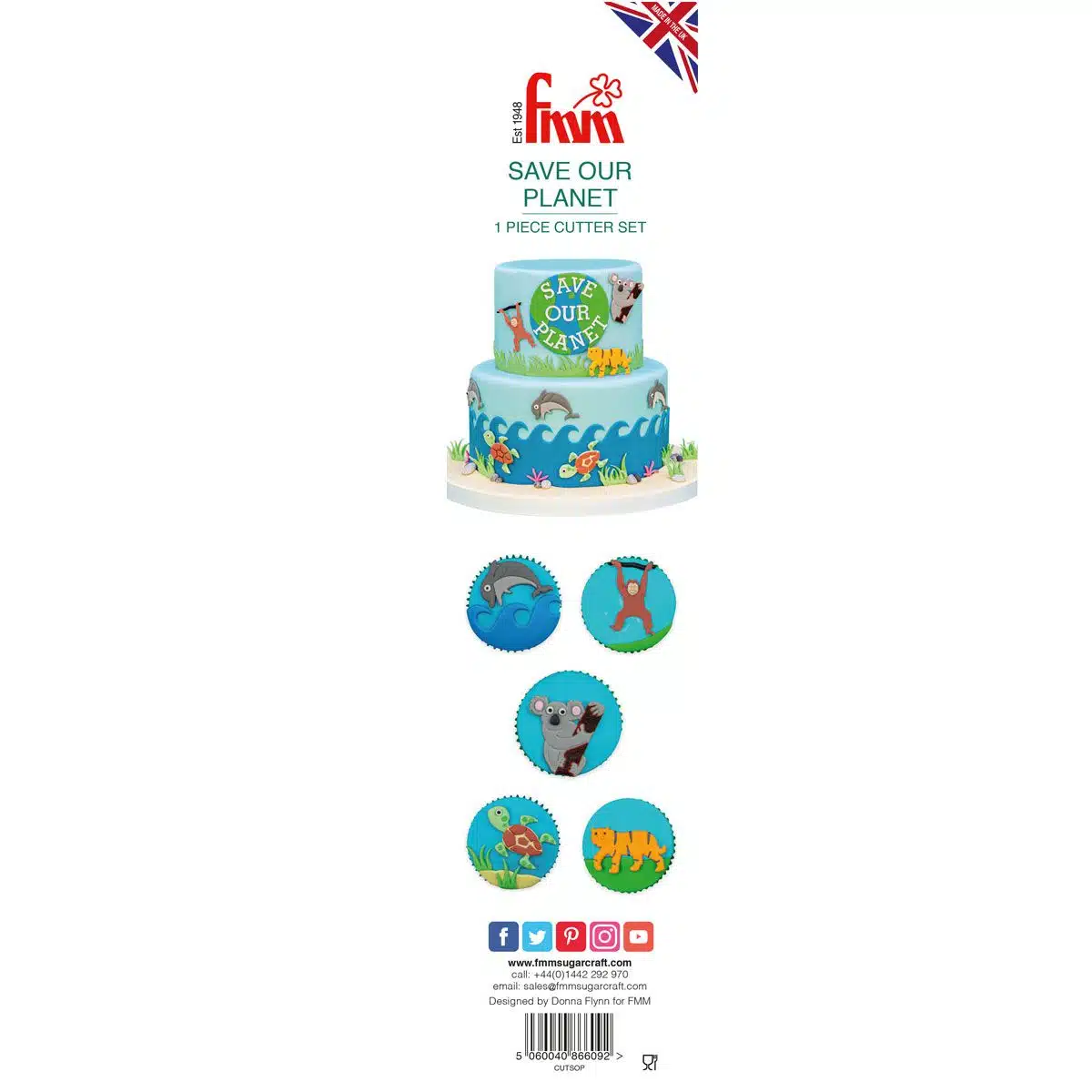 Fmm save our planet tappit cutter bij cake, bake & love 5 Fmm save our planet tappit cutter