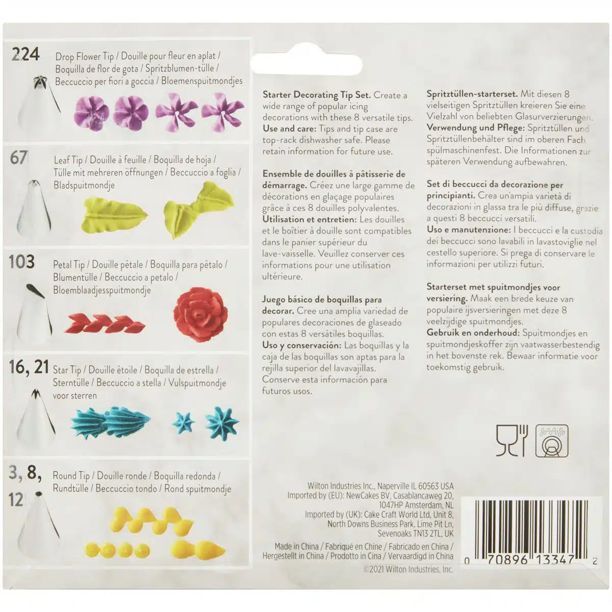 Wilton starter decorating tip set/9 bij cake, bake & love 7 Wilton starter decorating tip set/9 - afbeelding 3