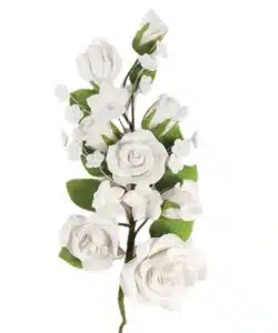 Gumpaste Boeket Rozen Wit 17,8 cm