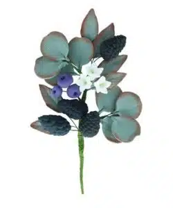 Gumpaste Boeket Blauwe Bessen & Bramen 12 cm