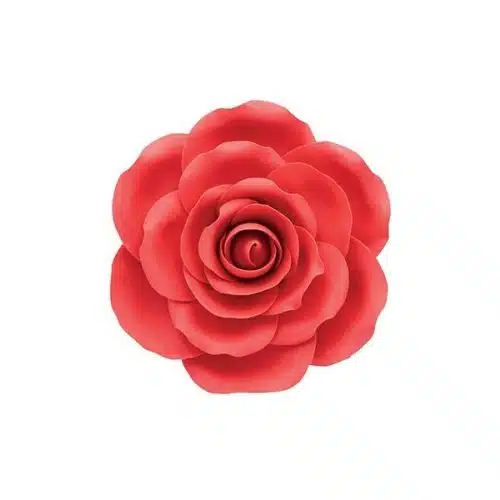 Gumpaste rose red 10 cm