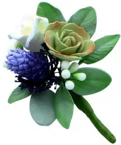 Gumpaste Boeket Distel Bloemen 12,5 cm