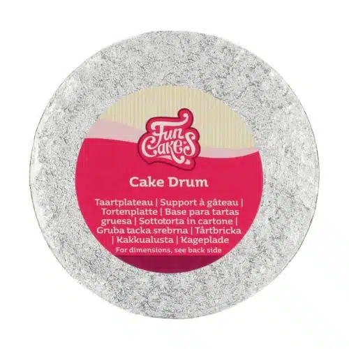 Funcakes cake drum rond ø15 cm - zilver