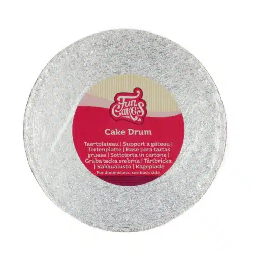 Funcakes cake drum rond ø17,5 cm - zilver
