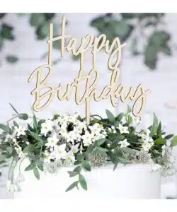 Alternative view of PartyDeco Houten Topper Happy Birthday