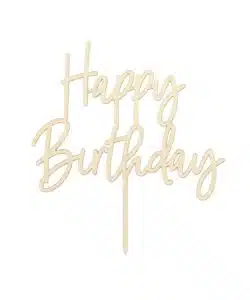 PartyDeco Houten Topper Happy Birthday