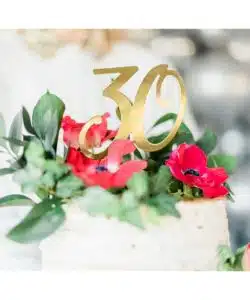 Partydeco caketopper 30 goud bij cake, bake & love 7