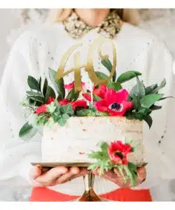 Alternative view of PartyDeco Caketopper 40 Goud