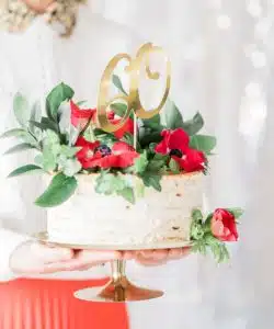 Partydeco caketopper 60 goud bij cake, bake & love 7