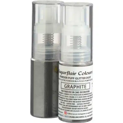 Sugarflair pump spray glitter dust -graphite-
