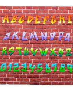 FMM Graffiti Alfabet & Cijfer Font