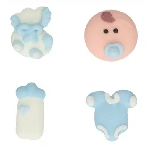 Funcakes suikerdecoratie baby blauw set/12 - afbeelding 2