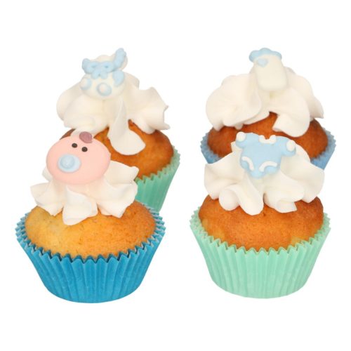 Funcakes suikerdecoratie baby blauw set/12 bij cake, bake & love 7