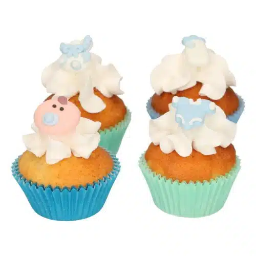 Funcakes suikerdecoratie baby blauw set/12 - afbeelding 3