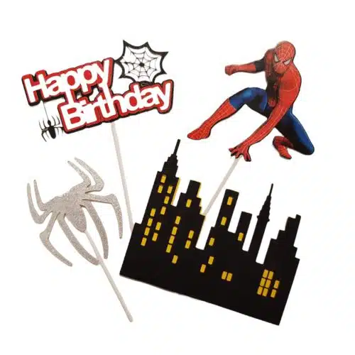 Spiderman taarttopper set 4