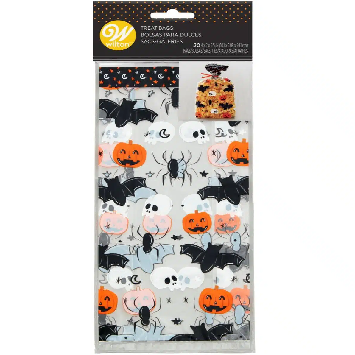 Wilton traktatiezakjes halloween iconen pk/20 bij cake, bake & love 5 Wilton traktatiezakjes halloween iconen pk/20