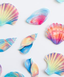 Crystal candy edible decorations - sea shells bij cake, bake & love 11