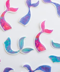 Crystal candy edible decorations - mermaid tail toppers large bij cake, bake & love 9