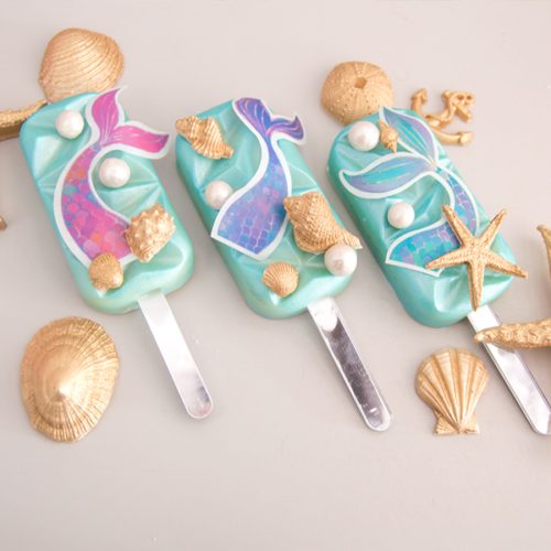 Crystal candy edible decorations - mermaid tail toppers large bij cake, bake & love 8