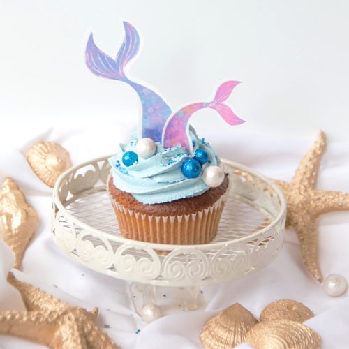 Crystal candy edible decorations - mermaid tail toppers small bij cake, bake & love 7