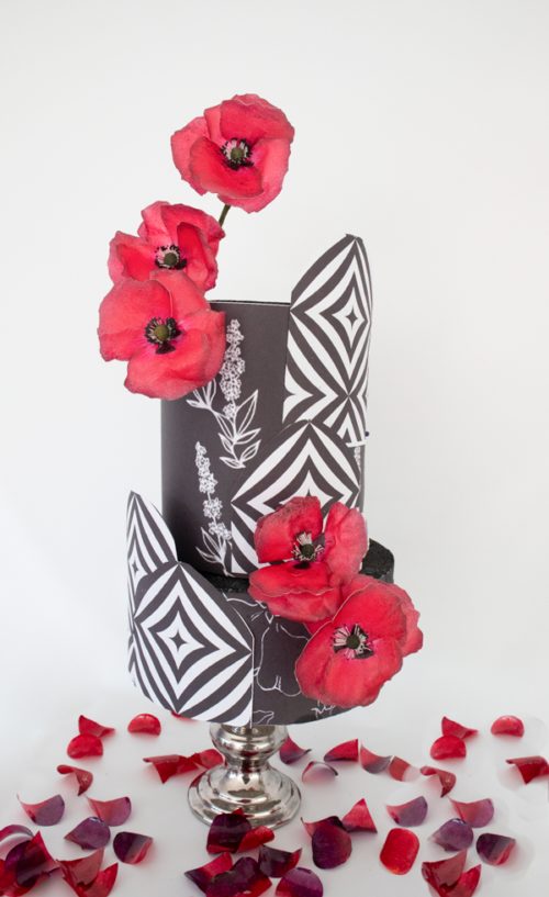 Crystal candy edible flowers kit - poppies red bij cake, bake & love 7