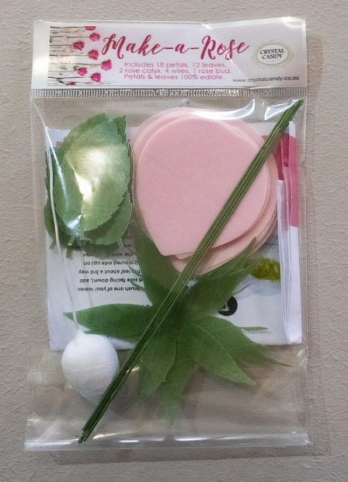 Crystal candy edible flowers kit - rose pink bij cake, bake & love 9