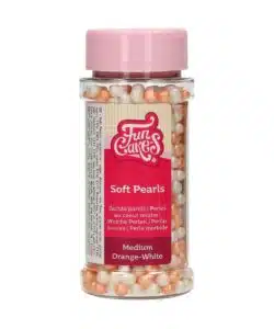 FunCakes Zachte Parels Medium Oranje/Wit 60 g