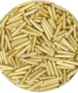 Funcakes metallic sugar rods xl yellow gold 70 g bij cake, bake & love 7