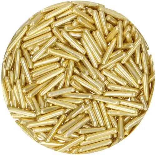 Funcakes metallic sugar rods xl yellow gold 70 g - afbeelding 2