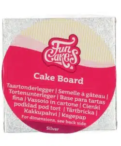 FunCakes Cake Board Vierkant 10 x 10 cm - Zilver